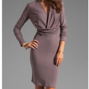 Halston Heritage Drape Front Jersey Dress. Size 4